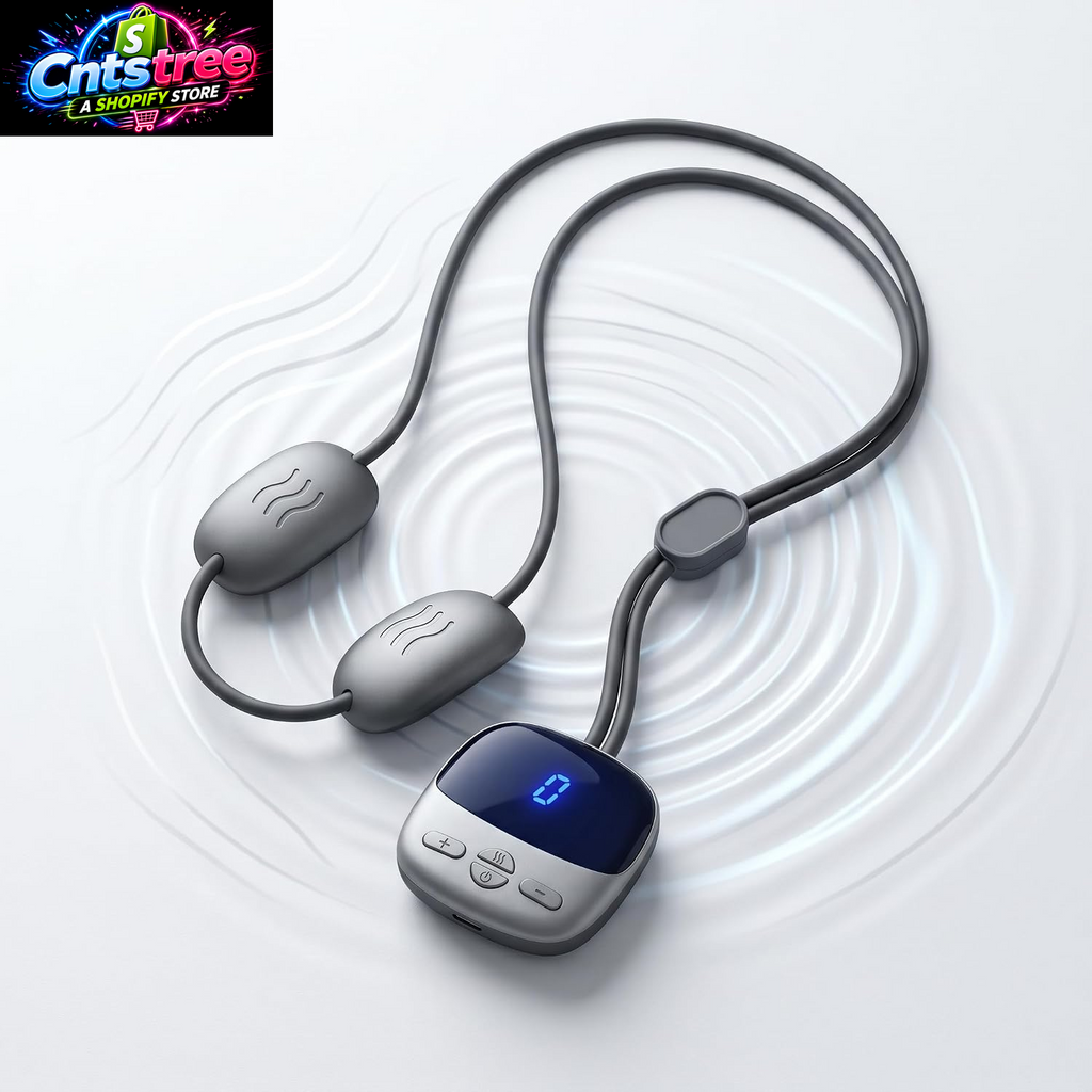 RECO Portable Neck Massager with Heat, Ultra-Light Pendant Smart Neck Massager for Relaxation, 4 Modes 9 Levels, Cordless Comfort Neck Relaxer for Office, Travel, Home - Gifts for Men/Women