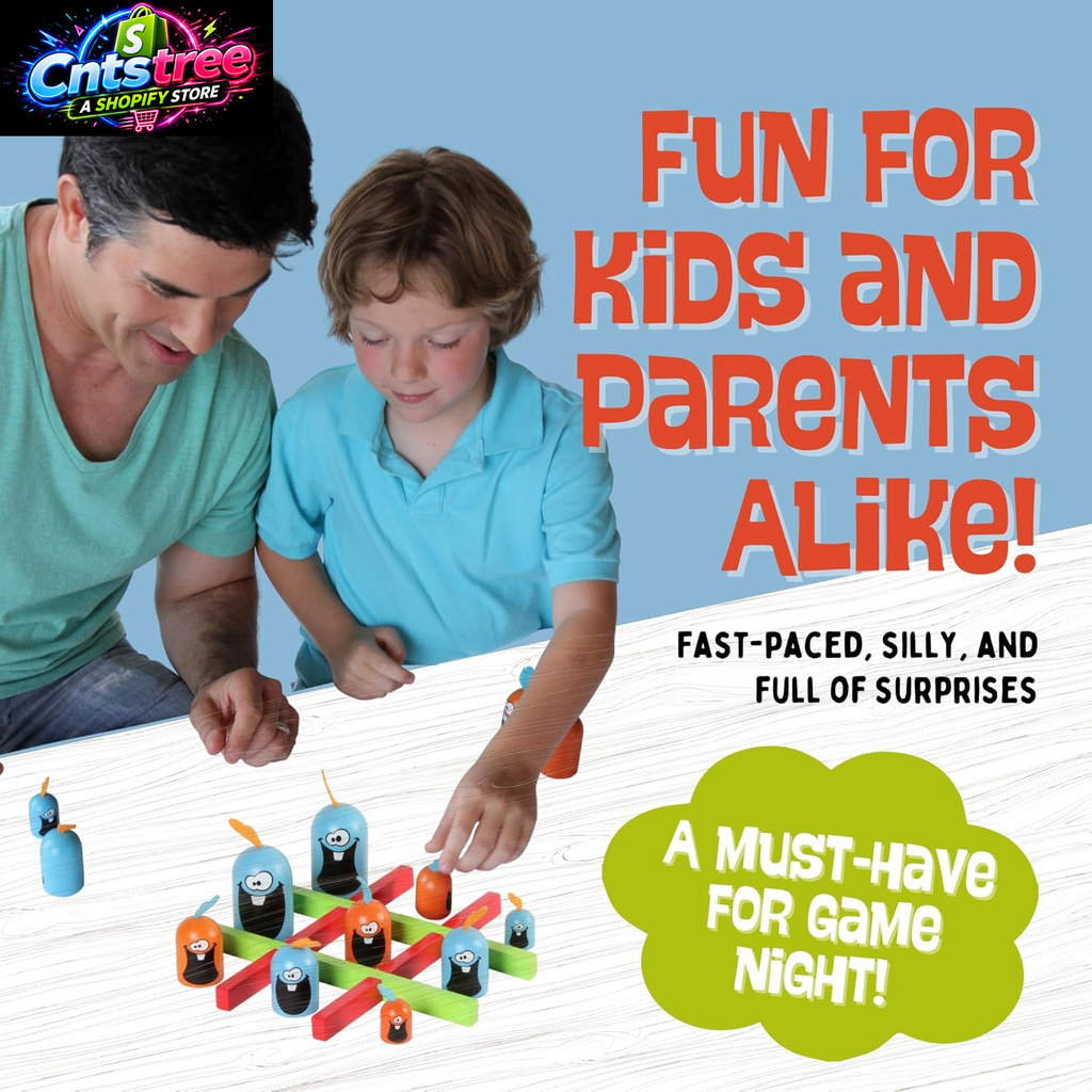Blue Orange Gobblet Gobblers, Plastic - Tic Tac Toe Strategy Game for Kids, Families and Adults, Educational and Award Winning