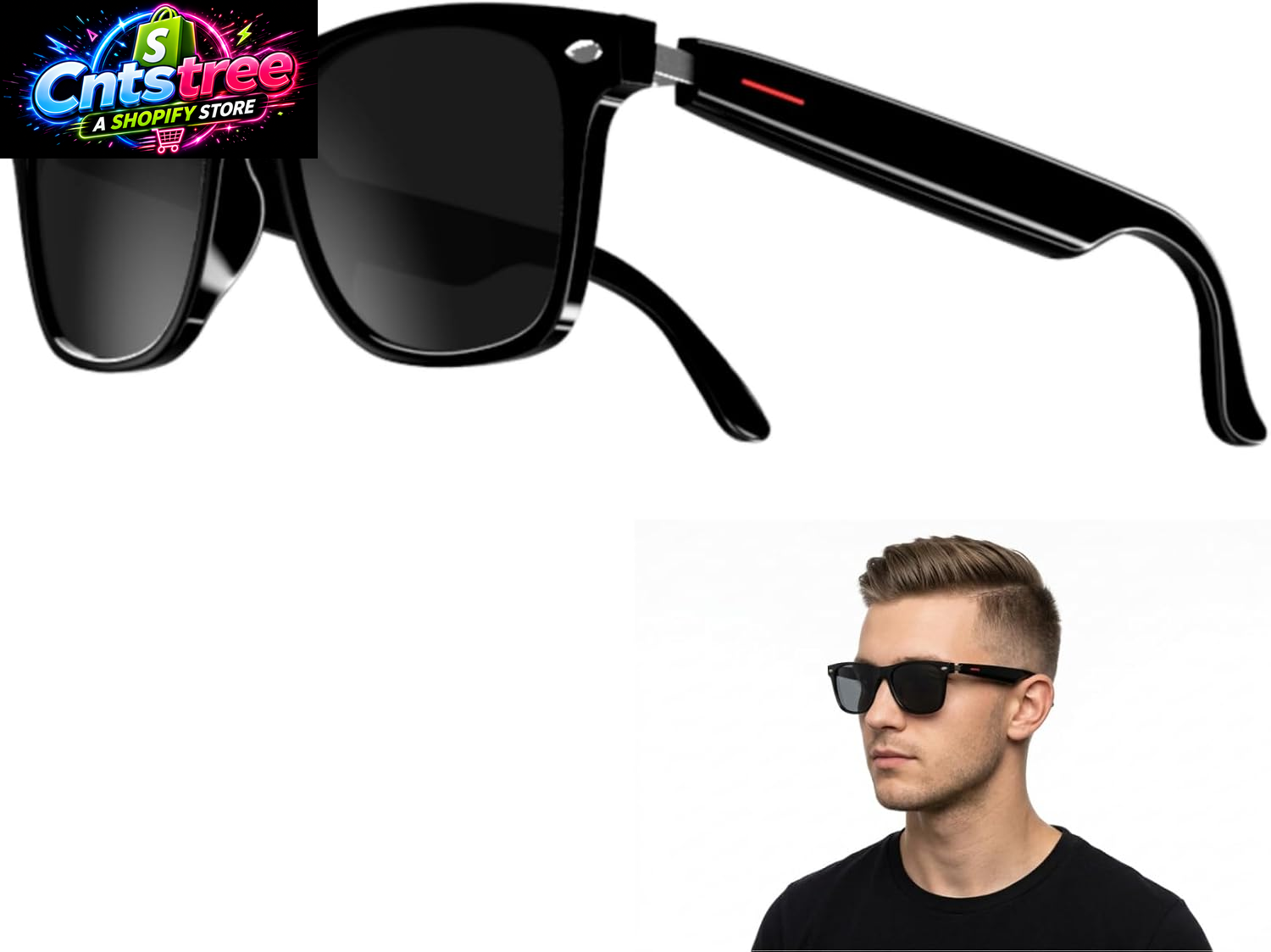 2026 AI Smart Glasses 4K Caméra HD 1200P Lunettes Avec Enregistrement Vidéo, Traduction Simultanée/Identification D'Objet GPT, Lentilles Photochromiques, Avec Étui De Charge 3600 Mah