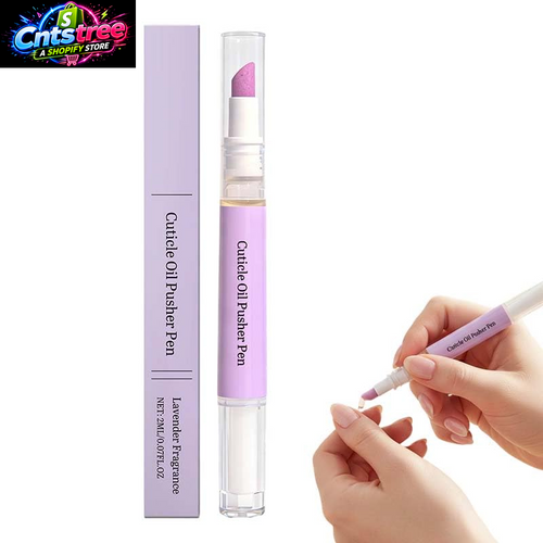 2-In-1 Cuticle Pusher & Oil Pen, 2026 New Cuticle Oil Pusher Pen, Portable Nail Care Pen Instant Cuticle Remover Tools for Dry Nails Hangnails Moisturizes Brightens (1 PCS)