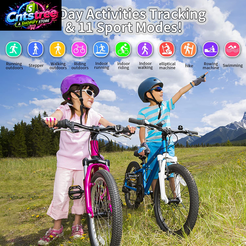 Kids Watch Fitness Tracker, Fitness Watches for Kids, Activity Tracker with Pedometers, Stopwatch, IP68 Waterproof, 11 Sport Modes Smart Watch for Kids Age 6-16 Years Old