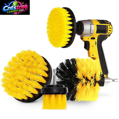 3 Pcs Drill Brush Attachments for Cleaning, Nylon 2/3.5/4 in Heads | Brush Attachment for Drill, 1/4 in Hex Shaft; Use on Car Detailing, Carpet, Wheels, Showers, Bathtubs, Tile, Grout & Floors