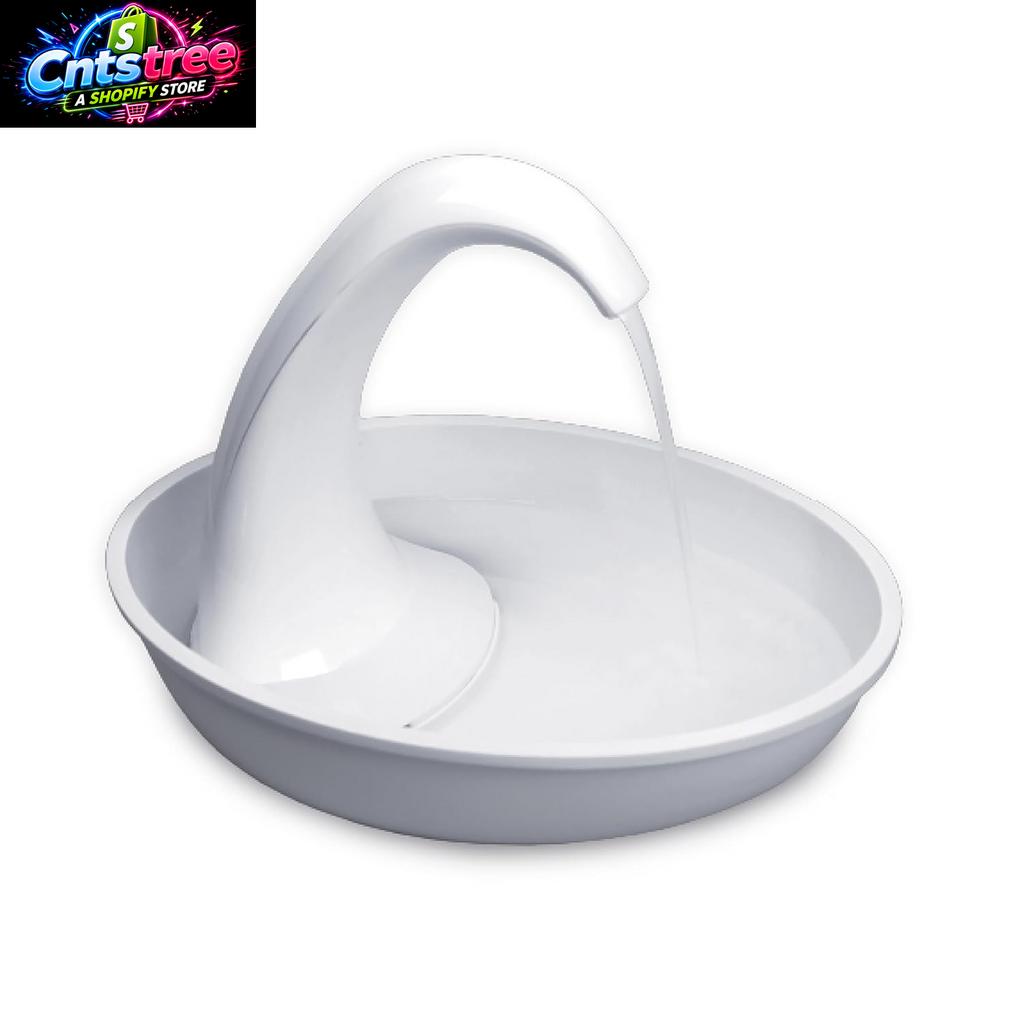 Pioneer Pet Swan Pet Drinking Fountain for Cats and Dogs - 80Oz Capacity, Great for Multiple Pets – Great for Pets Who Love the Faucet - Bubbler and Bowl Dispenser Design Keeps Water Moving