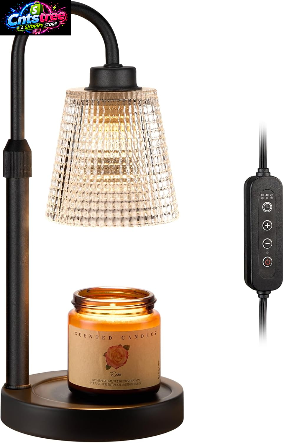 Innqoo Candle Warmer Lamp with Timer, Dimmable Candle Warmer for Jar Candles, Height Adjustable Wax Melts Warmer, Birthday Gifts for Women Mom, House Warming Gifts New Home Decor
