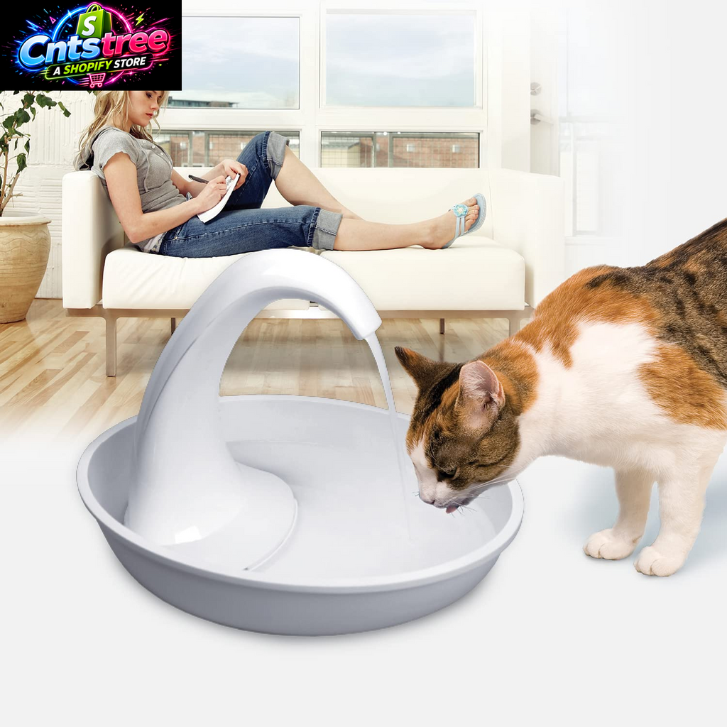 Pioneer Pet Swan Pet Drinking Fountain for Cats and Dogs - 80Oz Capacity, Great for Multiple Pets – Great for Pets Who Love the Faucet - Bubbler and Bowl Dispenser Design Keeps Water Moving