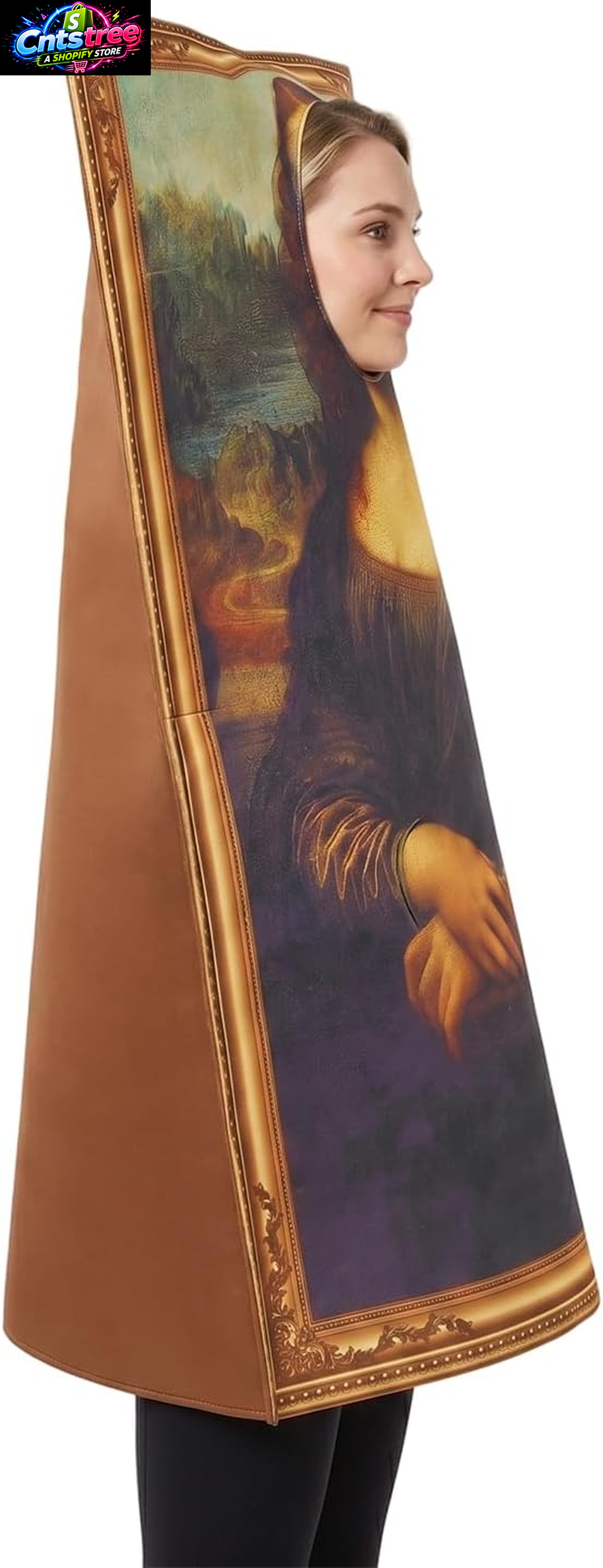 Famous Paintings Mona Lisa Costume Halloween Adult Men Women Funny Cerative Dress up One Size