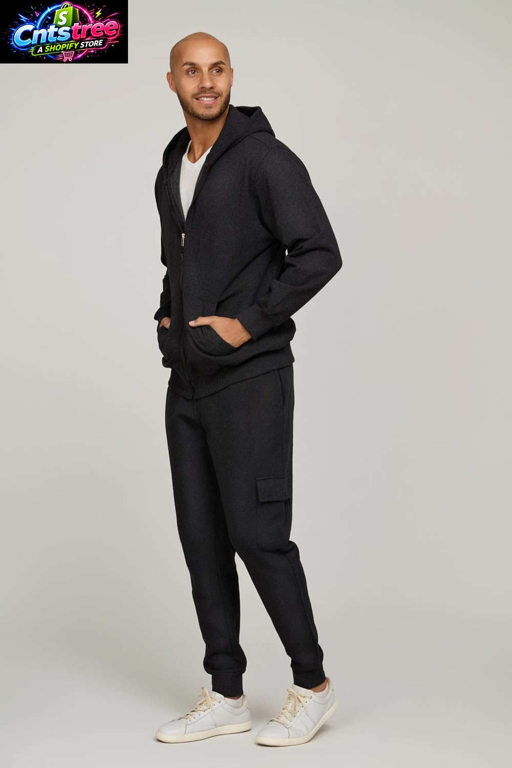 PURE CHAMP Mens Sweatpants 3 Pack Fleece Active Athletic Workout Jogger Sweatpants for Men with Zipper Pocket Size S-3XL