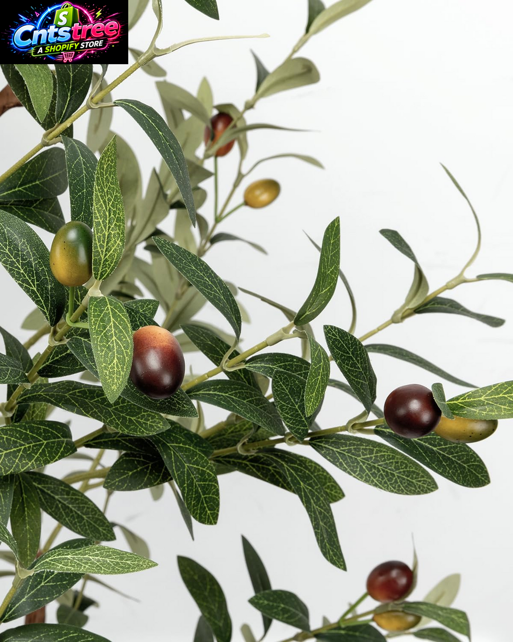 6FT Artificial Olive Tree - Indoor Tall Faux Olive Trees with Planter&Basket, Large Fake Olive Silk Tree Realistic Olive Plants with Branches and Fruits for Home Decor Office Living Room