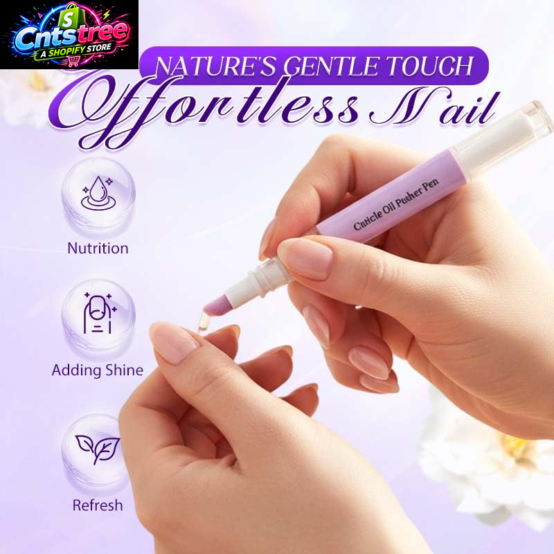 2-In-1 Cuticle Pusher & Oil Pen, 2026 New Cuticle Oil Pusher Pen, Portable Nail Care Pen Instant Cuticle Remover Tools for Dry Nails Hangnails Moisturizes Brightens (1 PCS)