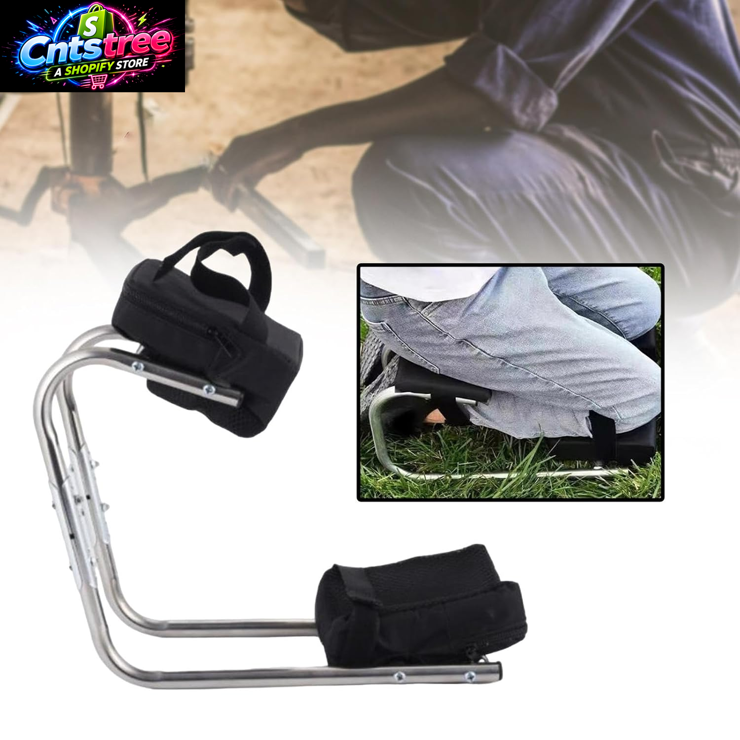 Knee Pad Knee Seat for Garden Comfortable Adjustable Agricultural Compact Farm Work Sturdy Sturdy Kneeling Mat Portable