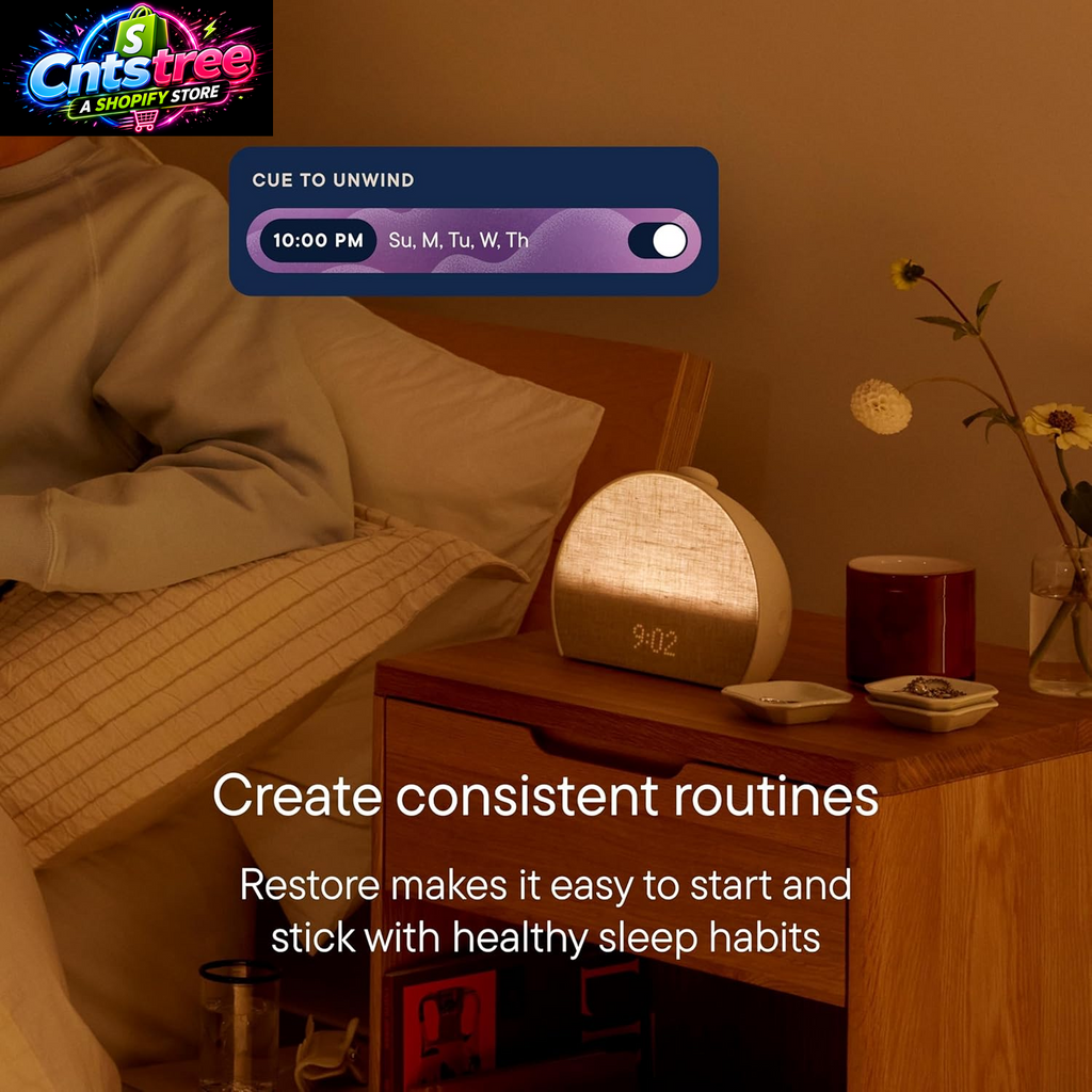 Hatch Restore 3 Sunrise Alarm Clock, Sound Machine, Smart Light (Putty) - White Noise, Screen-Free Sleep Routine