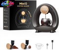 Single Serve Coffee Maker for K Cup Pod and Coffee Grounds /Tea, Fast Brew in 2 Minutes, 2 in 1 One Button Coffee Machine 4-8 Oz Brew Sizes, Stylish＆Compact for Home, Office, RV and Dorm, Black