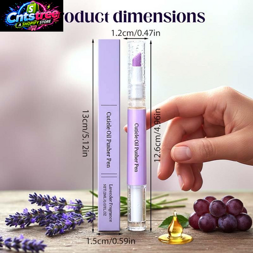 2-In-1 Cuticle Pusher & Oil Pen, 2026 New Cuticle Oil Pusher Pen, Portable Nail Care Pen Instant Cuticle Remover Tools for Dry Nails Hangnails Moisturizes Brightens (1 PCS)