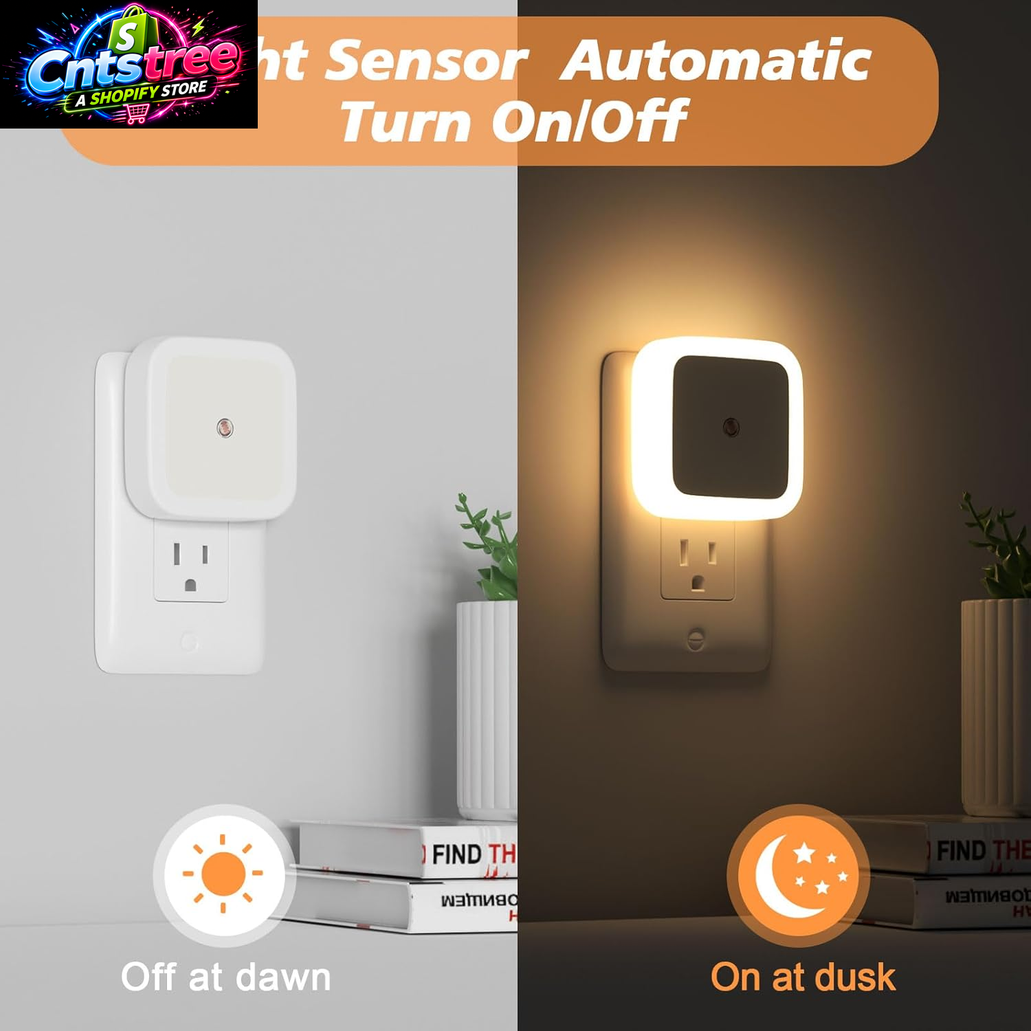 Sujeet Night Light, Night Lights Plug into Wall 8-Pack, Nightlight Plug in Night Light, Dusk to Dawn Night Lamp Led (Warm White)