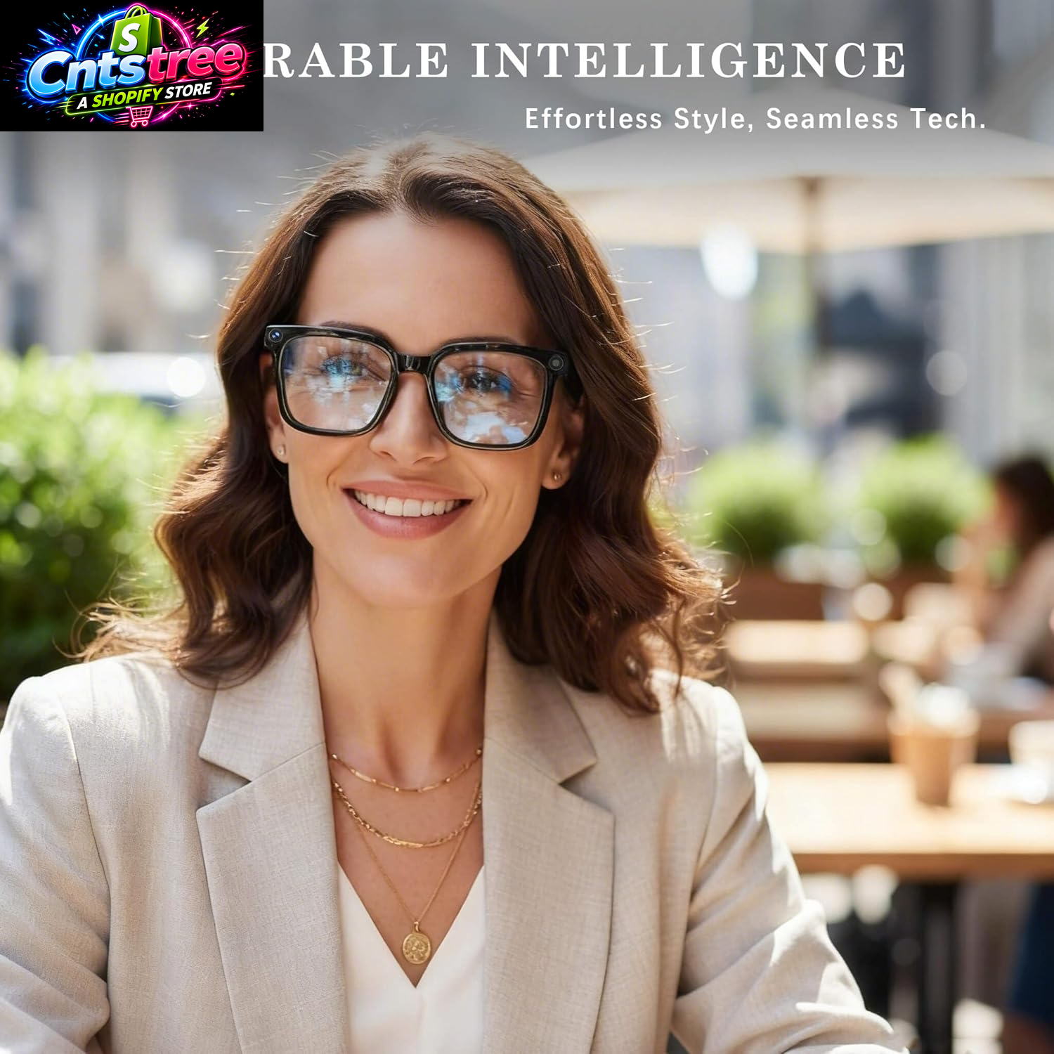 Earlysincere AI Smart Glasses with 4K Camera & Chatgpt, Photochromic Transition Lenses + Extra Blue Light, Real-Time Translator & Meeting Minutes, Voice Control Smart Wearable