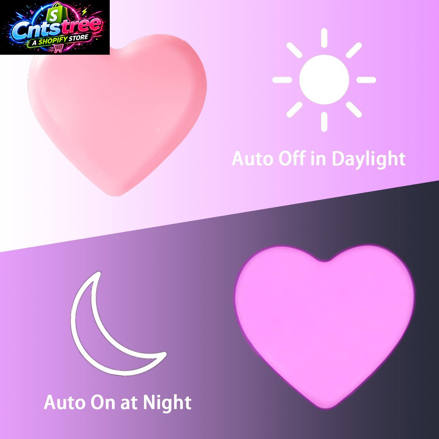 INZU Night Lights Plug into Wall, LED Night Light for Kids, Cute Nightlight with Auto Dusk to Dawn Sensor, LED Nightlight with Soft Warm Light for Bedroom, Nursery, Bathroom, Hallway (Pink)