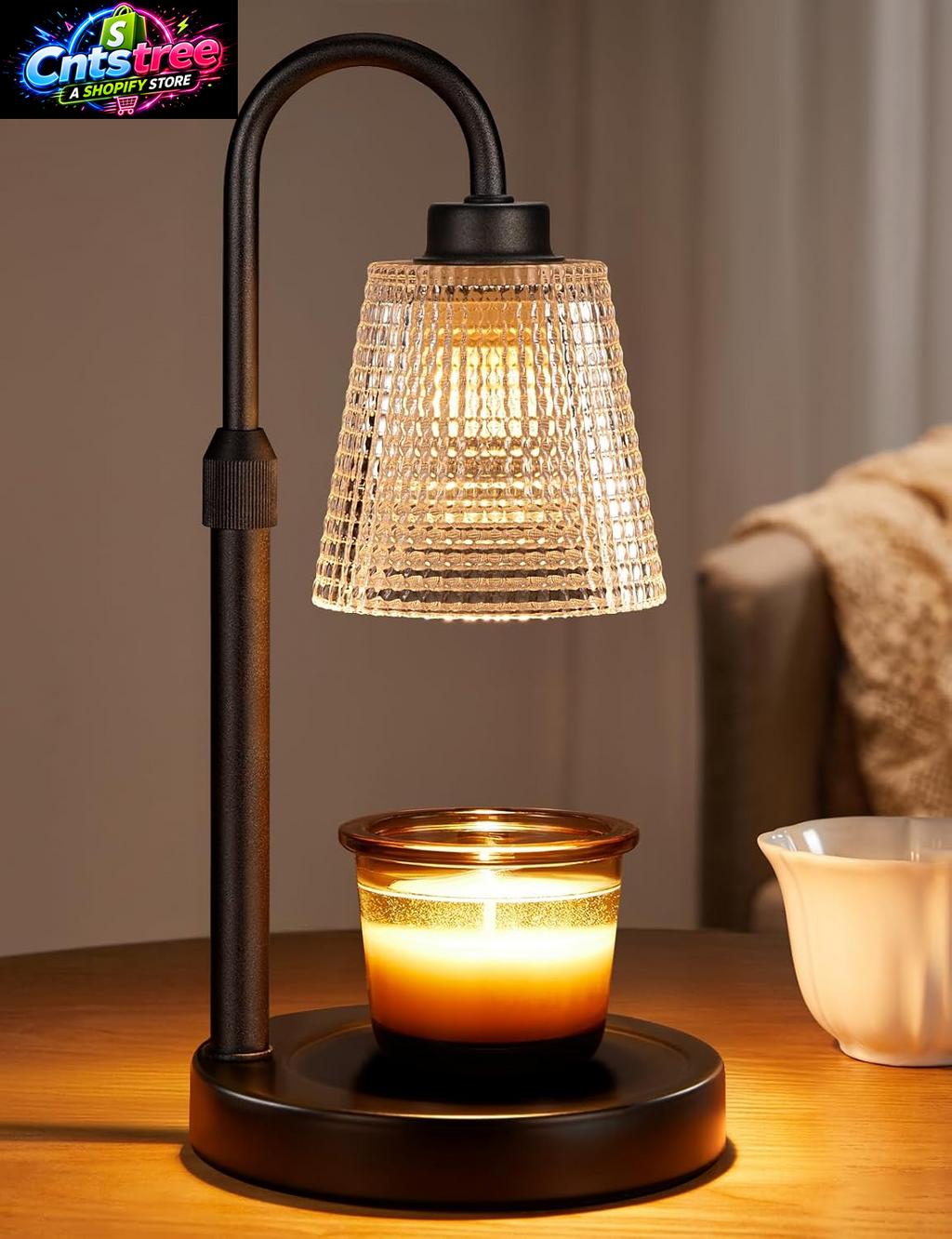 Innqoo Candle Warmer Lamp with Timer, Dimmable Candle Warmer for Jar Candles, Height Adjustable Wax Melts Warmer, Birthday Gifts for Women Mom, House Warming Gifts New Home Decor