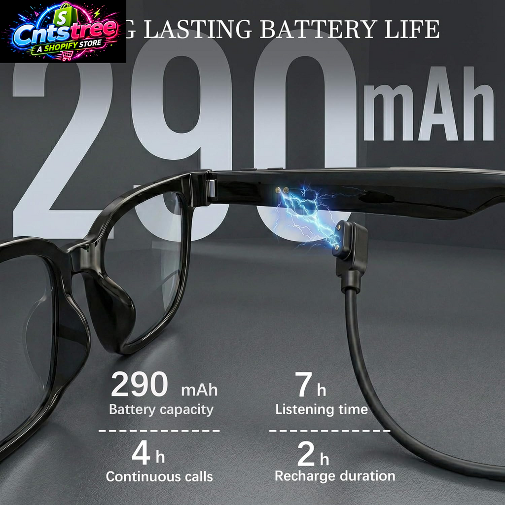 Earlysincere AI Smart Glasses with 4K Camera & Chatgpt, Photochromic Transition Lenses + Extra Blue Light, Real-Time Translator & Meeting Minutes, Voice Control Smart Wearable
